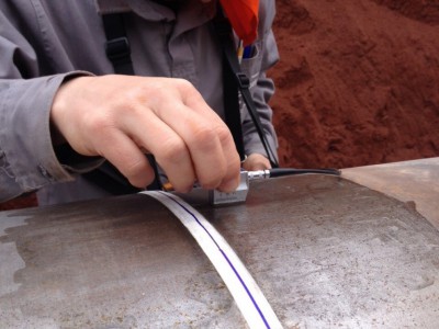 Inspe��o em duto de g�s natural