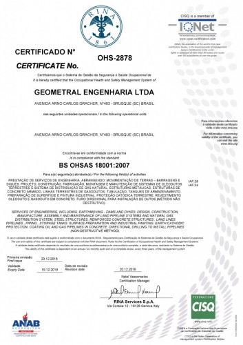 Certificação OHSAS 18001:2007