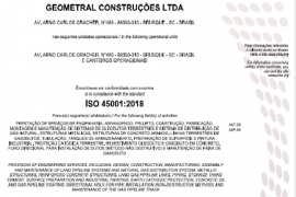 Certificação ISO 45001:2018
